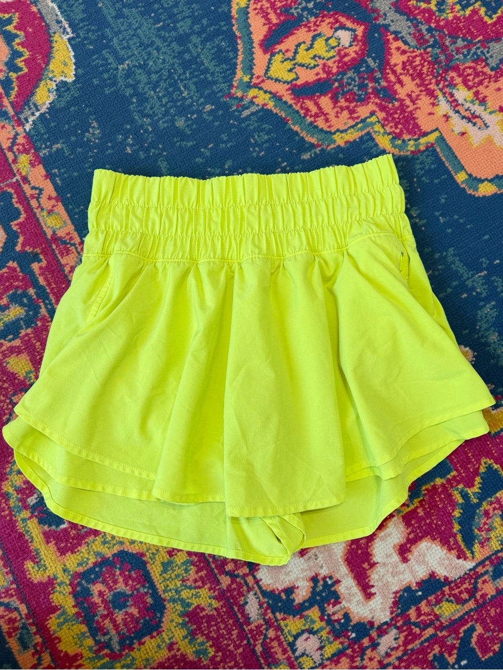 CRZ Yoga medium neon yellow skirt skort shorts